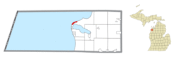 Location within Benzie County