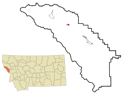 Location of St. Regis, Montana