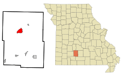 Location of Marshfield, Missouri