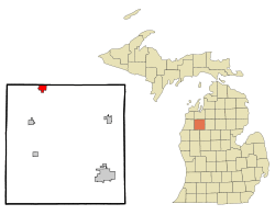 Location of Buckley within Wexford County, Michigan