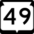 State Trunk Highway 49 marker