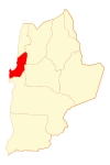 Map of Mejillones in Antofagasta Region
