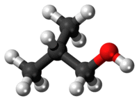 Ball-and-stick model of isobutanol