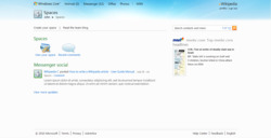 Windows Live Spaces homepage