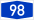 Bundesautobahn 98 number.svg