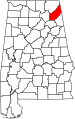 State map highlighting DeKalb County