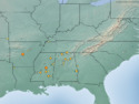 April 27–30, 2014 tornado outbreak map.png
