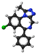 Alprazolam ball-and-stick model.png