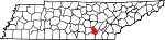 State map highlighting Sequatchie County