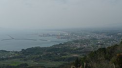 View of Downtown Shibushi and Shibushi Port, from Shibushi International Forest Park