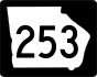 State Route 253 marker