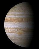 Planet Jupiter, a gas giant