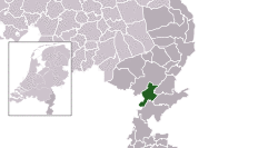 Highlighted position of Maasgouw in a municipal map of Limburg