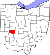 State map highlighting Clark County