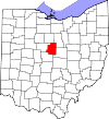 State map highlighting Morrow County