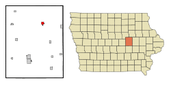 Location of Traer, Iowa