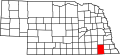 State map highlighting Gage County