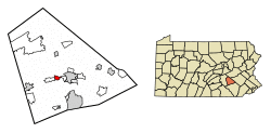 Location in Lebanon County, Pennsylvania