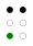 ⠍ (braille pattern dots-134)