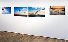 Iskiographies displayed in Lothar's exhibition "AIRLINES · Bird Tracks in the Air at the Museum of Man and Nature, Nymphenburg Palace, 2016.