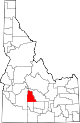 State map highlighting Camas County