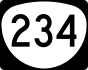 Oregon Route 234 marker