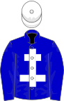 Blue, white cross of lorraine and cap