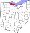 State map highlighting Ottawa County