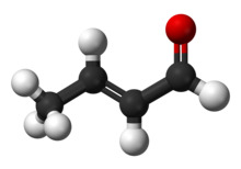 Ball-and-stick model of (Z)-crotonaldehyde