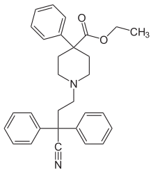 Skeletal formula of diphenoxylate