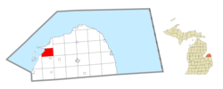 Location within Huron County