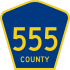 County Route 555 marker