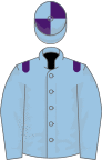 Light Blue, Purple epaulets, quartered cap
