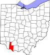 State map highlighting Brown County