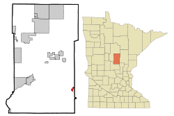 Location of Garrison within Crow Wing County, Minnesota