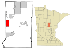 Location of Nisswa within Crow Wing County, Minnesota