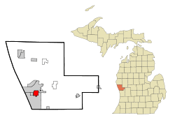 Location of Muskegon Heights, Michigan