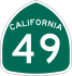 State Route 49 marker