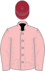 Pink, maroon cap