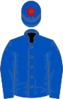 Royal blue, royal blue cap, red star