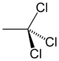 Skeletal formula of 1,1,1-trichloroethane