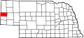 State map highlighting Scotts Bluff County