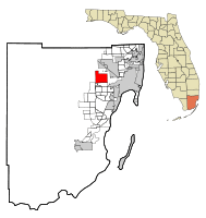 Location in Miami-Dade County and the state of Florida
