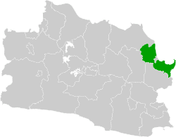Location within West Java