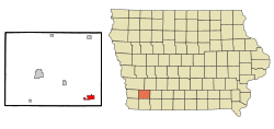 Location of Villisca, Iowa