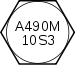 Hex cap screw-ASTM A490M 10S3.svg