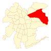 Map of Las Condes commune in Greater Santiago
