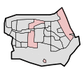 Location of Bedrijventerreinen district in Barendrecht