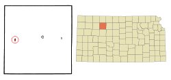 Location within Graham County and Kansas