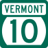 Vermont Route 10 marker